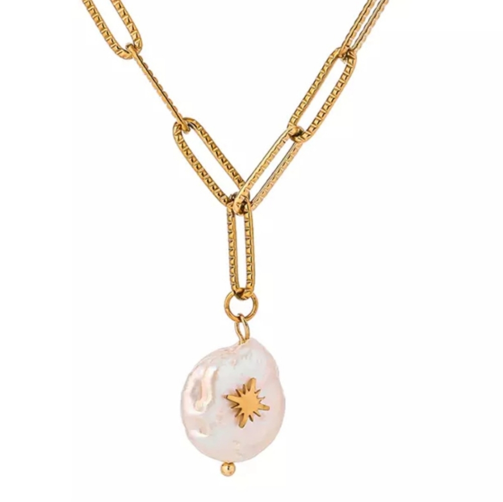 14k Gold Plated Fresh Water Pearl Necklace
